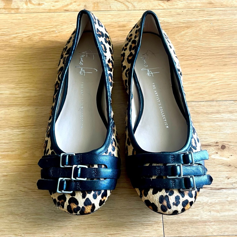 NEW leopard animal print ballet flats 5.5